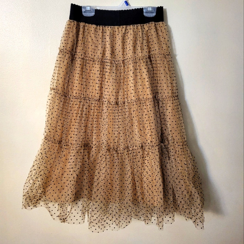 Tulle polka dot skirt